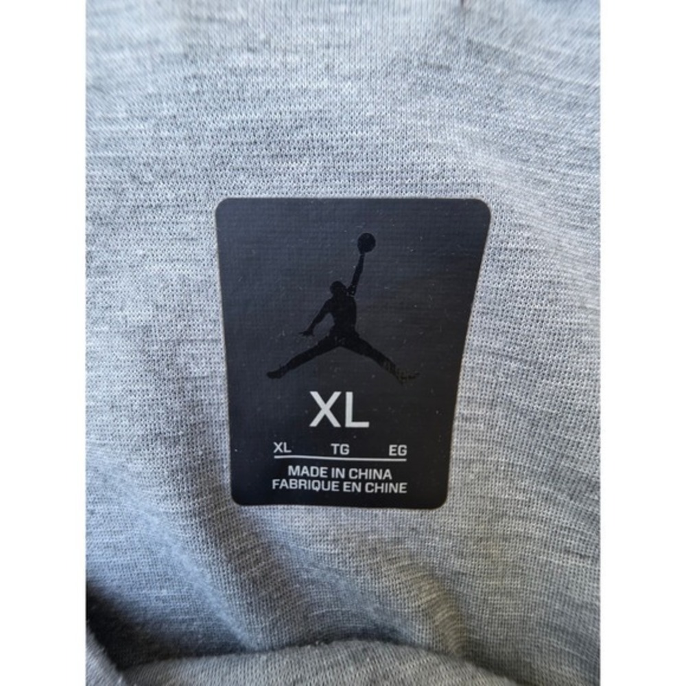 Vintage Jordan Jumpman Premium Training Top Gray Mens XL Side Slits Raw Edge - Picture 9 of 9